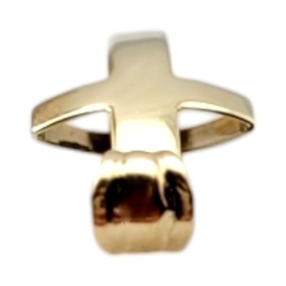 14K Yellow Gold Reversible Open Cross Pendant #20317 - Picture 3 of 7